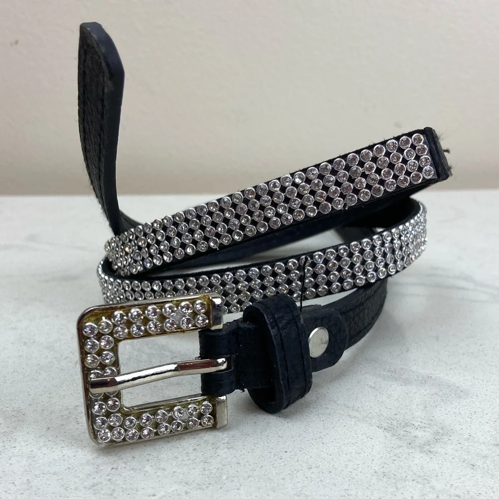 Unbranded Skinny Rhinestone Belt